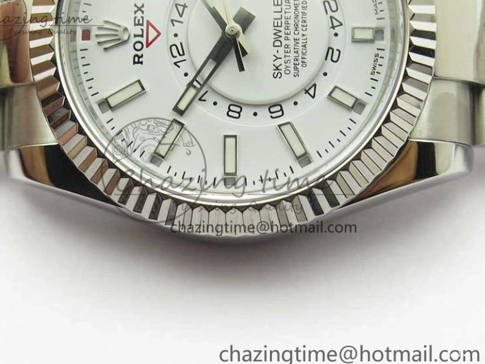 1218 Sky-Dweller 326934 SS Noob 1:1 Best Edition White Dial on SS Bracelet Asian 23J to TechFriendly 2880